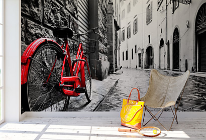 Tapeta Červený bicykel 29414