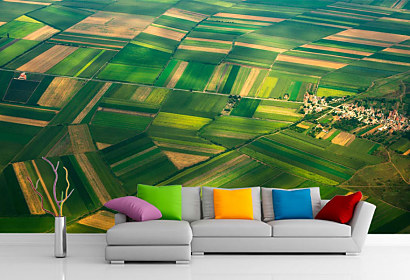 Fototapeta Pohľad na polia z výšky 1275