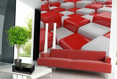 3d efekt fototapeta Sklenené kocky 24900