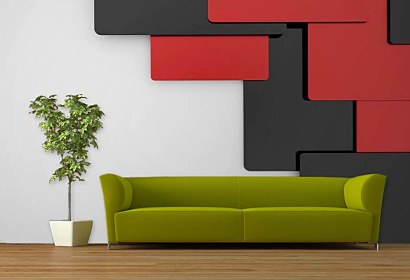 3D fototapeta Black Red White 24890