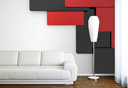 3D fototapeta Black Red White 24890