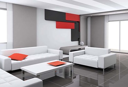 3D fototapeta Black Red White 24890