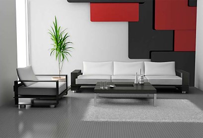 3D fototapeta Black Red White 24890