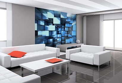 3d fototapeta Modré bloky 24709