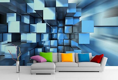 3d fototapeta Modré bloky 24709