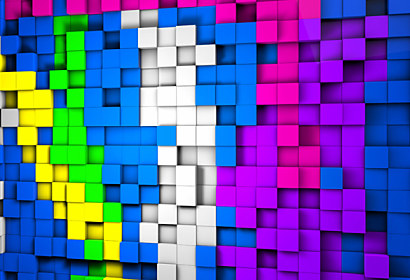 3d geometric cubes - Fototapeta 24852