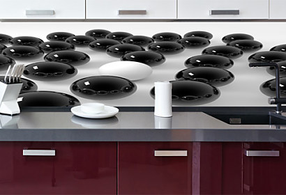 Concept Black White balls - Fototapeta 433