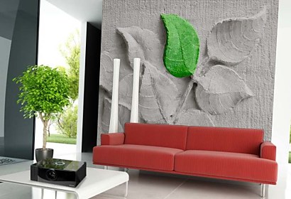 3D fototapeta Listy 4003