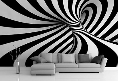 3d fototapety na stenu čiernobiele