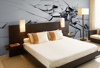 3D tapeta prasklina do spálne