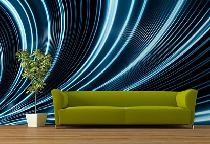 modrá tapeta - optical art