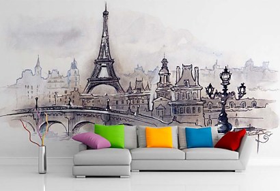 tapeta so symbolmi paríža