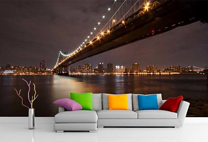 Fototapeta Manhattan bridge night 24702