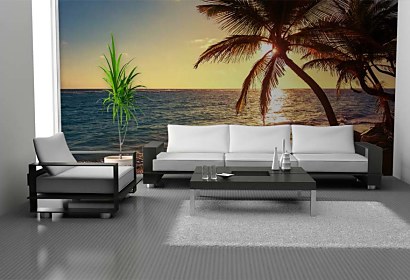 Fototapeta Palm tree on the tropical beach 24841