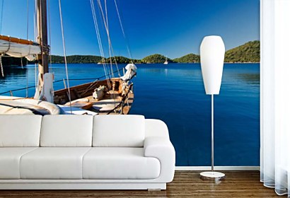 Fototapeta Sailing yacht on the sea 24051