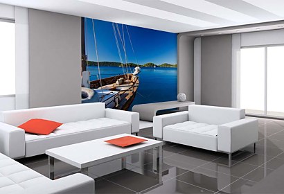 Fototapeta Sailing yacht on the sea 24051