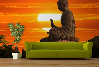 Fototapeta Sillhuette of Tian Tan Buddha 24203