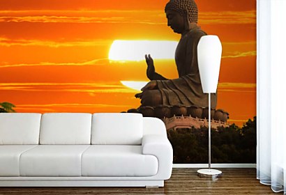 Fototapeta Sillhuette of Tian Tan Buddha 24203