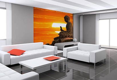 Fototapeta Sillhuette of Tian Tan Buddha 24203
