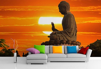 Fototapeta Sillhuette of Tian Tan Buddha 24203