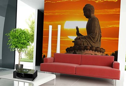 Fototapeta Sillhuette of Tian Tan Buddha 24203