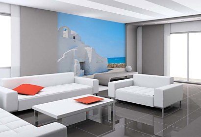 Fototapeta White architecture of Oia village Santorini 24231