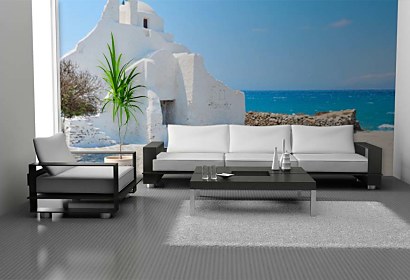 Fototapeta White architecture of Oia village Santorini 24231