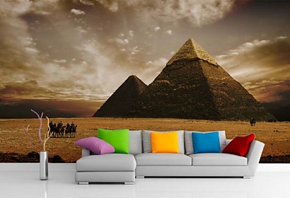 pyramídy na fototapetách