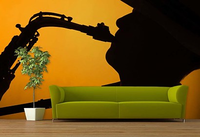 fototapeta na stenu - saxophonist
