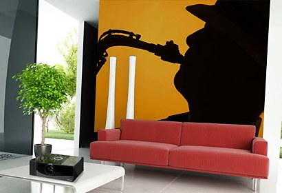 fototapeta do obývačky - saxophonist