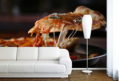 pizzeria - čo tak nalepiť na stenu fototapetu s chutnou pizzou