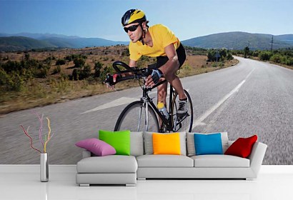 fototapeta - cyklista