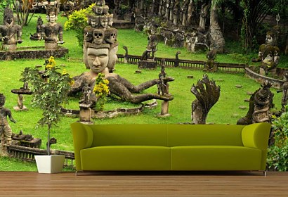 fototapeta - buddha park, laos