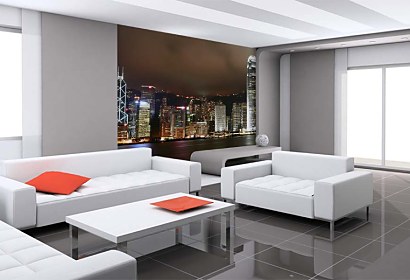 hong kong skyline na fototapetách