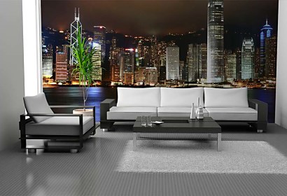 fototapeta na mieru - hong kong skyline