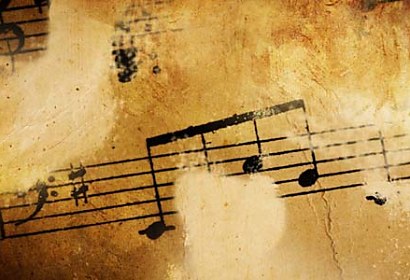 fototapety na vstavané skrine - music notes