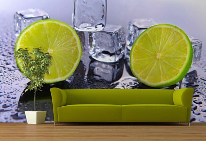 fototapeta lime and ice do kuchyne