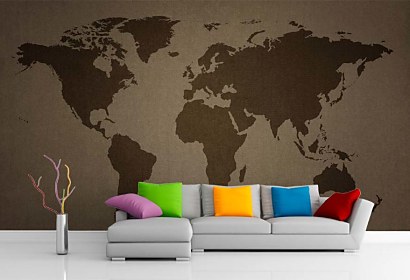 fototapeta - stará mapa sveta