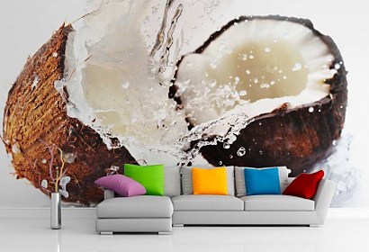 latexová tapeta coconut na stenu