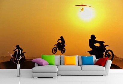Detská izba - 3D tapeta pre chlapcov Biker