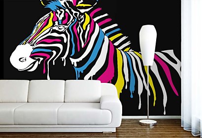fototapety farebné - zebra