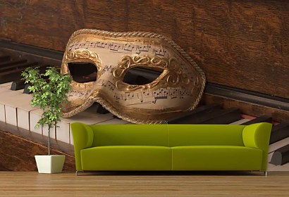 fototapeta - piano s maskou