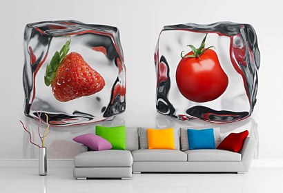 strawberry a tomato - fototapety