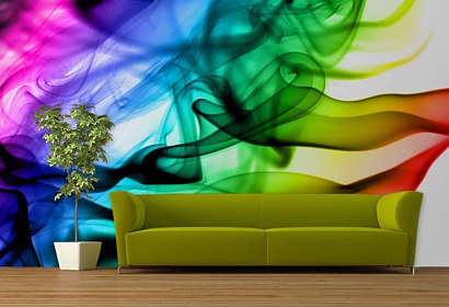 fototapeta colorful smoke na stenu