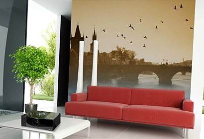 Panoramatická fototapeta s Prahou