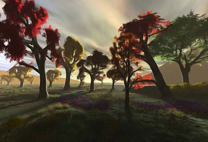 Fototapeta Windy Trees 432