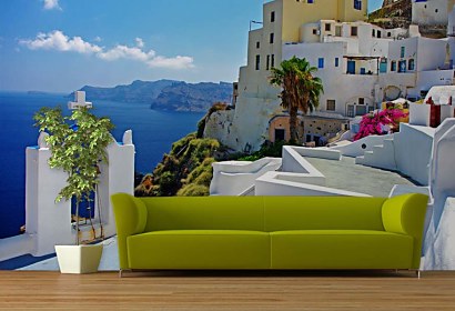 santorini greece na fototapete