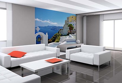 tapety na stenu - santorini greece
