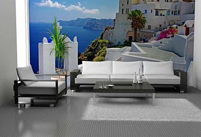 veľkoplošné tapety santorini greece