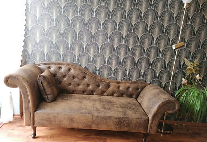 art deco tapeta vliesova reálna fotka od klienta
